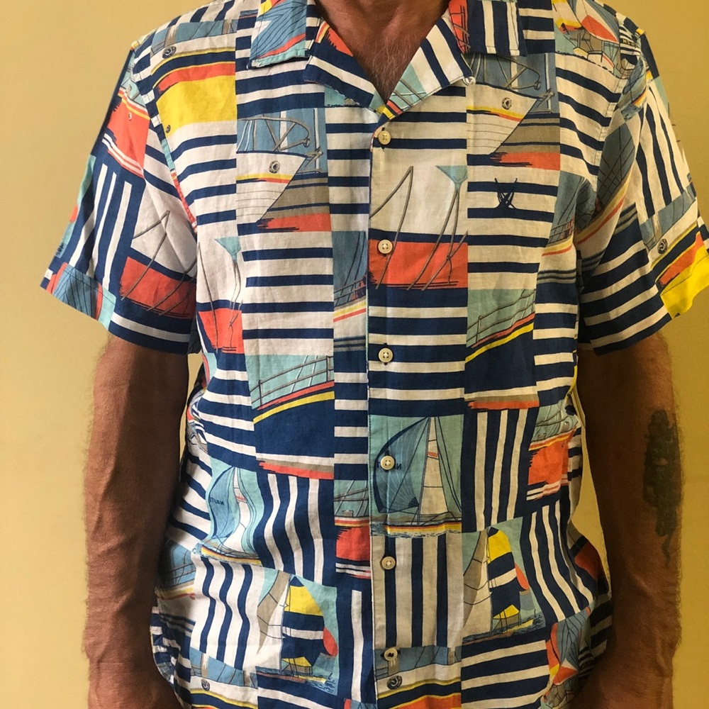 Men's Colorful Nautica Button Up